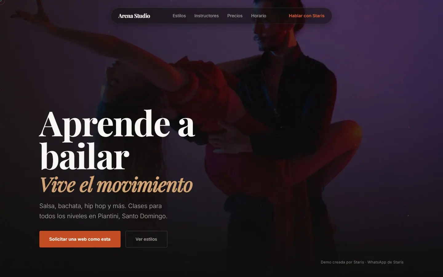 Interfaz de Arena Studio