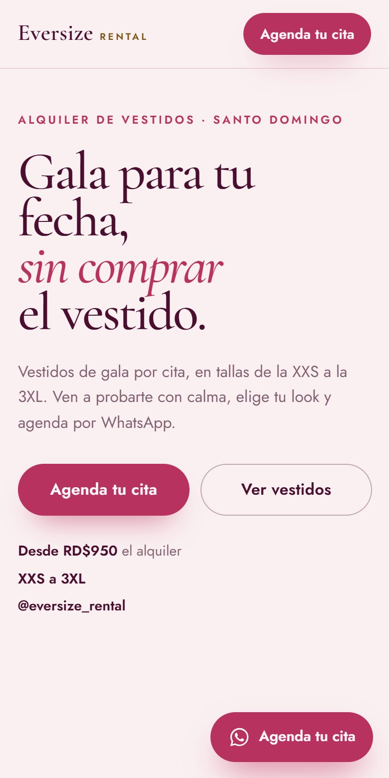 Eversize Rental en un celular